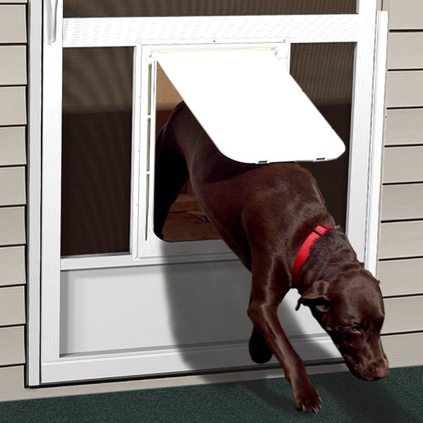 Screen Door Aluminum PCA CC with Large Pet Door Fashion