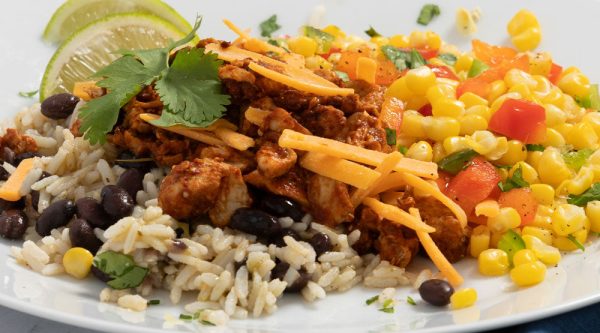Chicken Taco Bowl with Cilantro Rice, Black Beans & Corn Salsa Online - Image 2