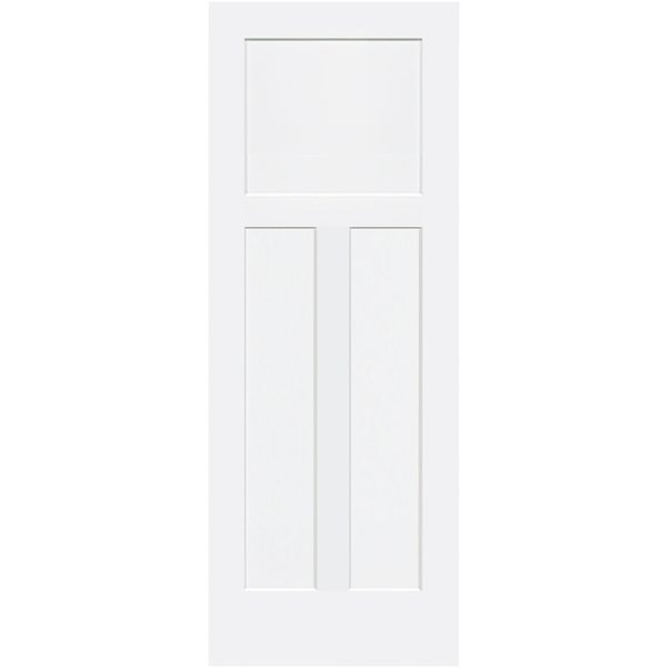 Shaker 1+2 Panel Solid Core White Interior Door Slab Online now - Image 2