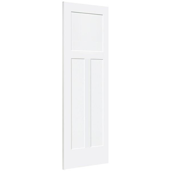 Shaker 1+2 Panel Solid Core White Interior Door Slab Online now - Image 4