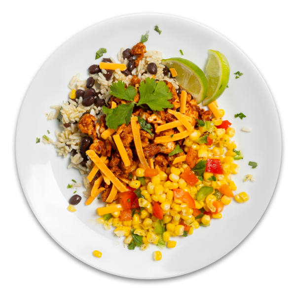 Chicken Taco Bowl with Cilantro Rice, Black Beans & Corn Salsa Online