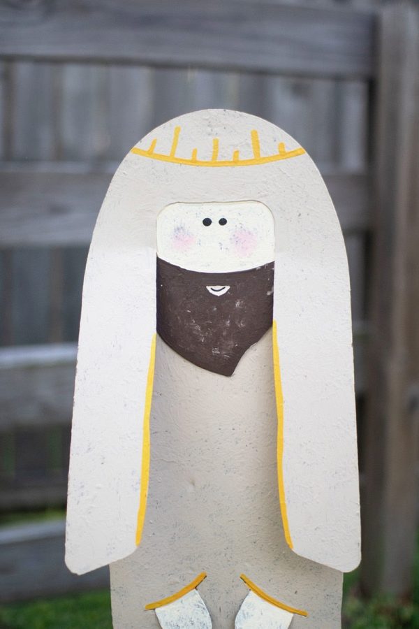 Set of 3 Painted Metal Nativity Yard Art For Discount - Image 2